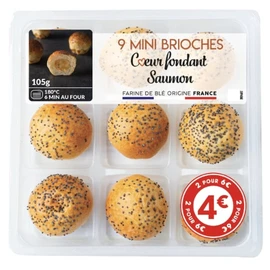 Mini briochettes saumon (x9)