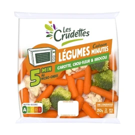 Légumes Minutes Carotte, Chou-Fleur & Brocoli (250g)