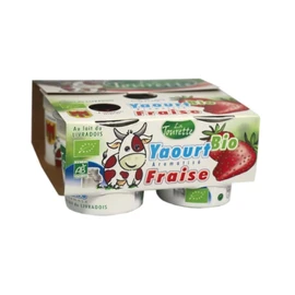 Yaourts bio aromatisé fraise (4x125g)