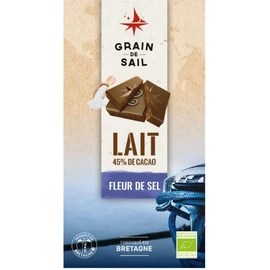 Tablette de Chocolat Lait Fleur de Sel Bio (100g)