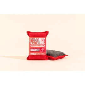 Eponge Lavable Grattante Rouge