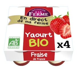 Yaourt fraise Bio (4x125g)