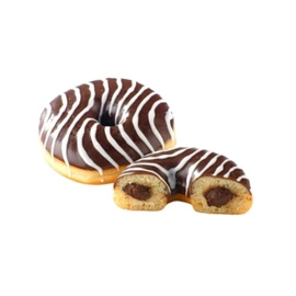 Donut zébré fourré au cacao