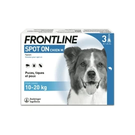 Anti puces tiques et poux pour chien (x3)