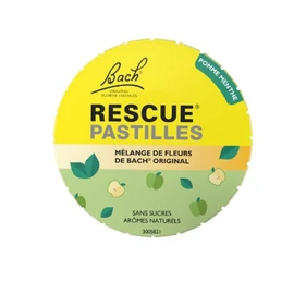 Complément alimentaire Pastilles Sans Sucres Goût Pomme et Menthe Rescue (50g)