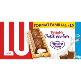 Biscuits Barre Nappés de Chocolat au lait Tendre (240g)