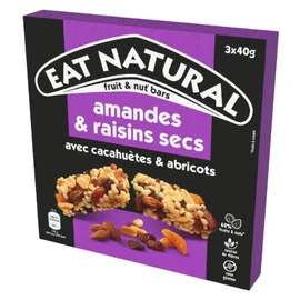 Barres Céréales Amandes Raisins Secs et Abricots Sans Gluten (3x40g)