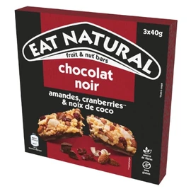 Barres Céréales Amandes Cranberries Noix de Coco et Chocolat Noir Sans Gluten (3x40g)