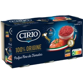 Pulpe fine de tomates 100% origine Nord Italie (3x400g)