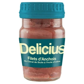 Filets d'anchois du canal de Sicile à l'huile d'olive (80g)