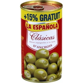 Olives vertes à la farce d'anchois (150g)