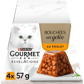 Bouchées en gelée pour chat adulte au poulet (4x57g)