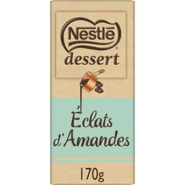 Tablette de chocolat lait éclats d'amandes (170g)