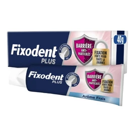 Crème Adhésive pour Prothèses Barrière Anti-Particules + Fixation Forte pour toute la journée (40g)