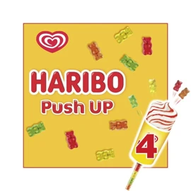 Glace Stick Vanille & Fraise Haribo Push-Up (4x85ml)