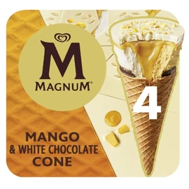 Glace Cône Mangue et Chocolat Blanc (4x90ml)