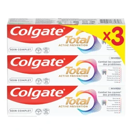 Dentifrice Total Active Prévention Soin Complet 24h (3x75ml)