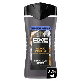 Gel douche Homme Hydratant Parfum Frais Apaisant Vanille Orange Bois de Santal Huile Essentielle d'Orange Premium Black Vanilla (225ml)