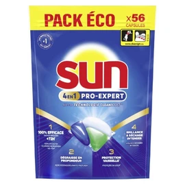 Capsules Lave-vaisselle 4-en-1 Pro Expert (x56)