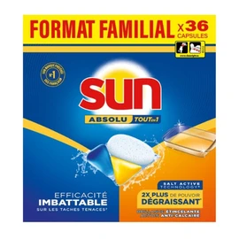 Lave-Vaisselle Capsules  Absolu Tout en 1 Dégraissant (x36)