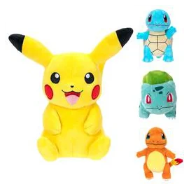 Peluche Pokémon Kanto First Parteners