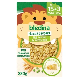 Pâtes à dévorer de 15 mois à 3 ans Blé Tendre Petits Pois (280g)