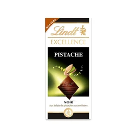 Tablette de Chocolat Noir Excellence éclats de pistaches caramélisées (100g)