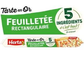 Pâte Feuilletée Rectangulaire Tarte en Or (230g)
