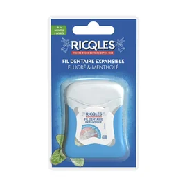 Fil dentaire Expansible Fluoré Mentholé Ciré Nettoyage Douceur Dents Sensibles (x1)