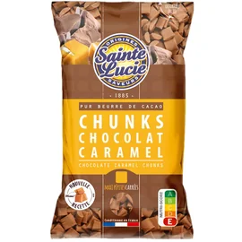 Chunks chocolat caramel carrées (100g)
