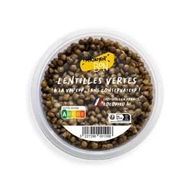 Lentilles Vertes à la vapeur sans conservateur (160g)
