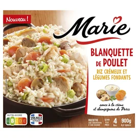Blanquette de Poulet Riz Crémeux et Légumes Fondants (900g)