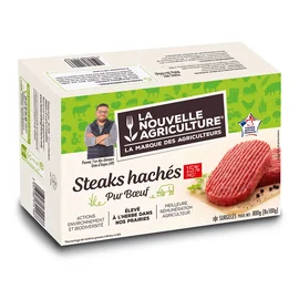 Steaks Hachés Pur Bœuf 15% MG (8x100g)