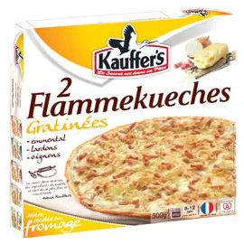 Flammekueche Gratinée Emmental lardons Oignons (2x250g)