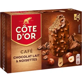 Glace Bâtonnets Café, Chocolat au Lait, Noisettes (264g)