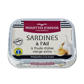 Sardines à l'ail et à l'huile d'olive vierge extra (115g)