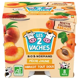 Yaourts Brassés Bio Pêche Abricot (8x115g)