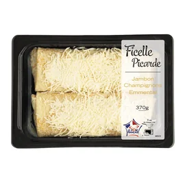 Crêpe Ficelle Picarde Jambon, Champigon et Emmental (370g)
