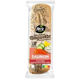 Sandwich Baguette aux graines saumon concombre (225g)