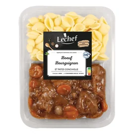 Boeuf Bourguignon et pâtes conchiglie (600g)
