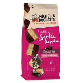 Petits Sablés Nappés Chocolat Noir et Pointe de Sel de Guérande (140g)