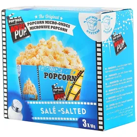 Popcorn micro ondes Pop'Box Salé (270g)