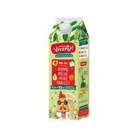Pur Jus Pomme Pêche Poire Abricot Sans Sucres Ajoutés (1l)