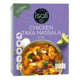 Plat Cuisiné Chicken Tikka Massala & Riz, Recette Indienne Douce (330g)