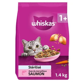 Croquettes pour Chat Adulte Stérilisé au Saumon (1,4kg)