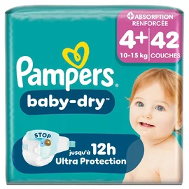 Couches Baby-Dry 10-15kg - Taille 4+