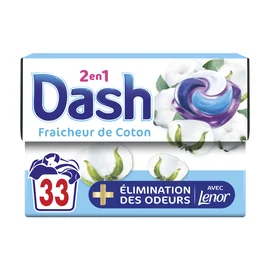 Lessive Capsules 2en1 Fraîcheur de Coton (x33)