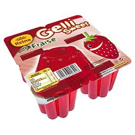 Dessert gélatine fraise (x4)