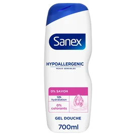 Gel douche Peaux Sensibles Hypoallergénique Sans Savon Sans Colorants Hydratant 12h Derma Care (700ml)