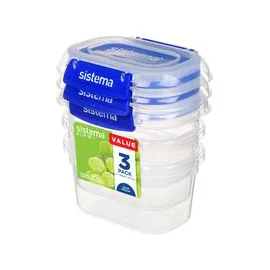 Boite de conservation Rectangle 400 ml Kilp It Plus - Le lot de 3